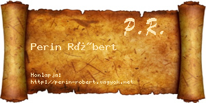 Perin Róbert névjegykártya